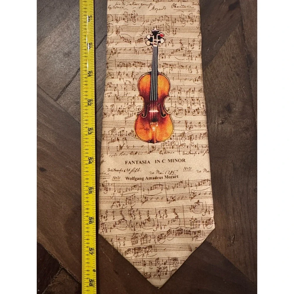 Wolfgang Amadeus Mozart Museum‎ Artifacts Silk Neck Tie Handmade Fantasia 58